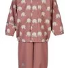 CeLaVi Regenanzug Rosenholz Mit Weissen Elefanten Set Regenhose + Regenjacke