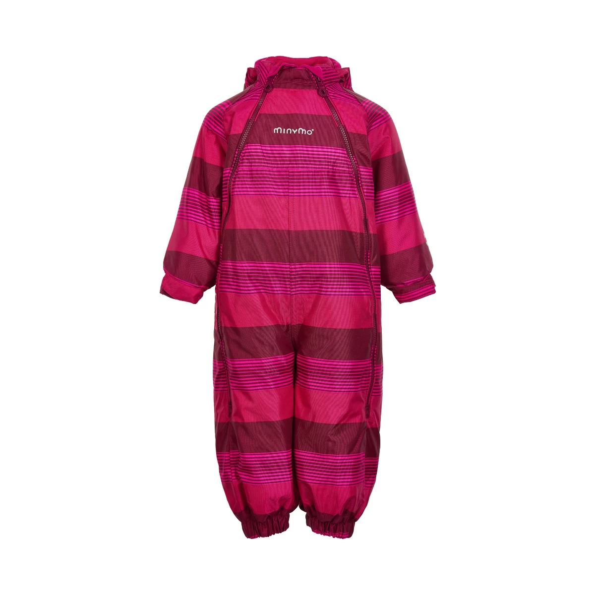 MINYMO Baby Schneeanzug Pink/rot Gestreift Le89 3 MINYMO Baby Schneeanzug Pink/rot Gestreift Le89