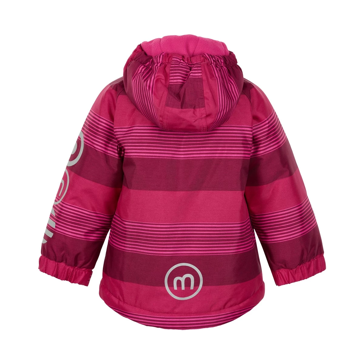 Minymo Winterjacke Le93 Doppelzipper Vivacious Pink Gestreift 4 Minymo Winterjacke Le93 Doppelzipper Vivacious Pink Gestreift – Bild 2