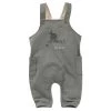 Baby Latzhose Sweathose Oktopus Khaki Melange Bio-Baumwolle