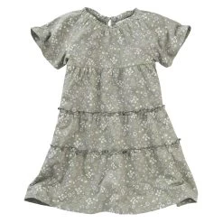 People Wear Organic Mädchen Sommerkleid Khaki Kleid Frühlingswiese