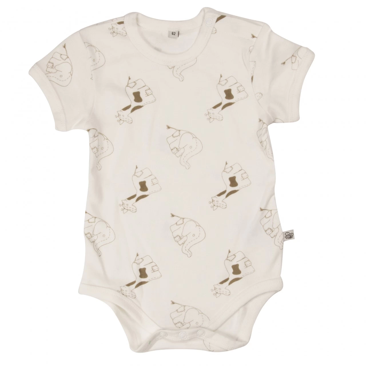 Pippi Kurzarm Body Weiß/offwhite Sternchen & Tiere 4er Pack Baumwolle 5 Pippi Kurzarm Body Weiß/offwhite Sternchen & Tiere 4er Pack Baumwolle – Bild 3