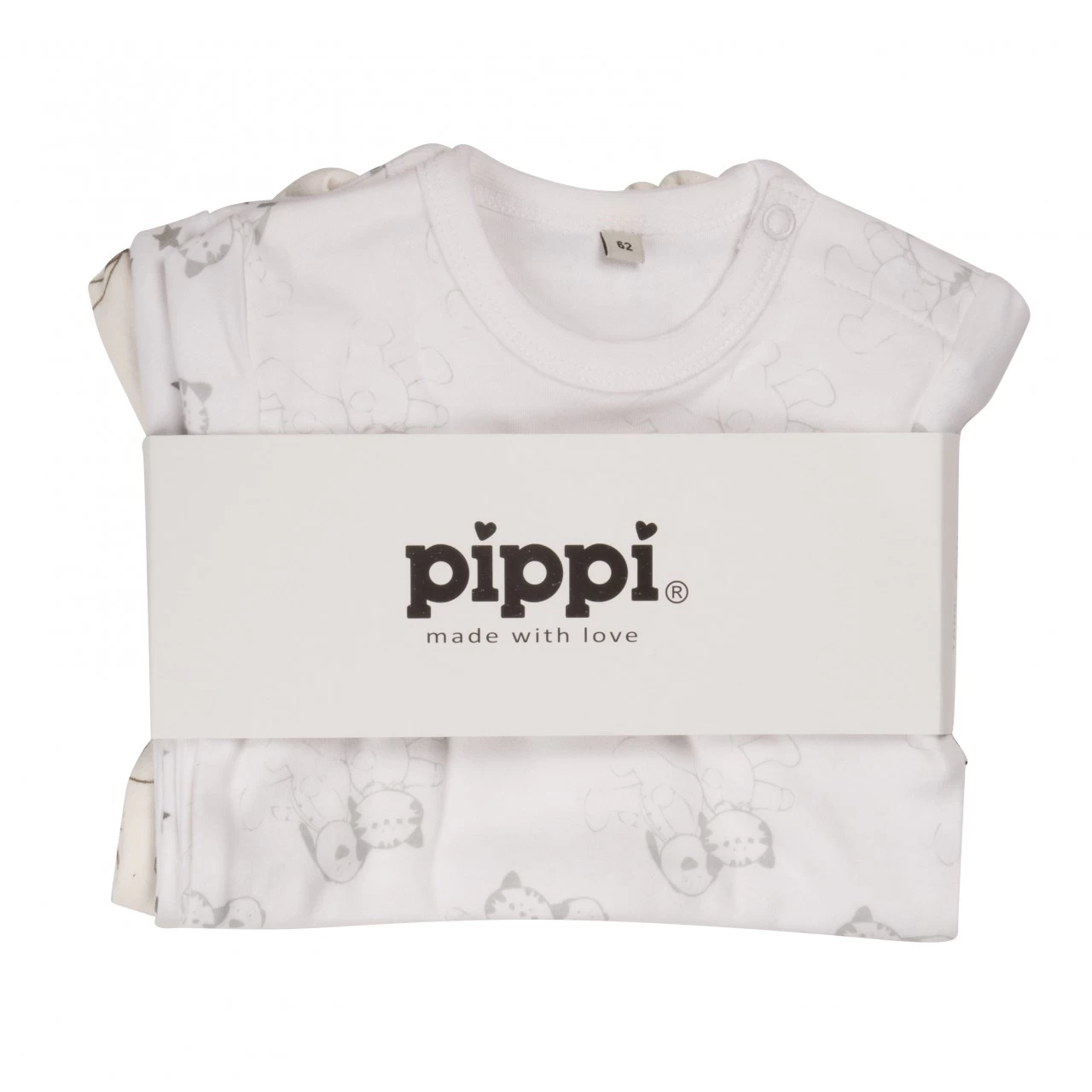 Pippi Kurzarm Body Weiß/offwhite Sternchen & Tiere 4er Pack Baumwolle 8 Pippi Kurzarm Body Weiß/offwhite Sternchen & Tiere 4er Pack Baumwolle – Bild 6