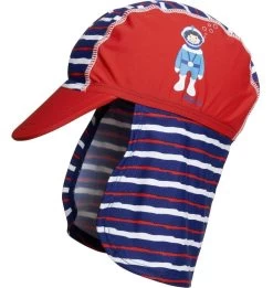 Playshoes UV Schutz Sonnenhut Sonnenmütze Rot/blau Mit Taucher