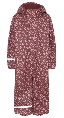 Celavi Regenoverall Flowers Rosenholz Berry Einteiler
