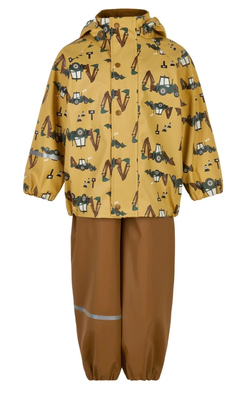 CeLaVi Regenanzug Baggerlader Traktor 2 Teile Strohgelb/nougat 3 CeLaVi Regenanzug Baggerlader Traktor 2 Teile Strohgelb/nougat
