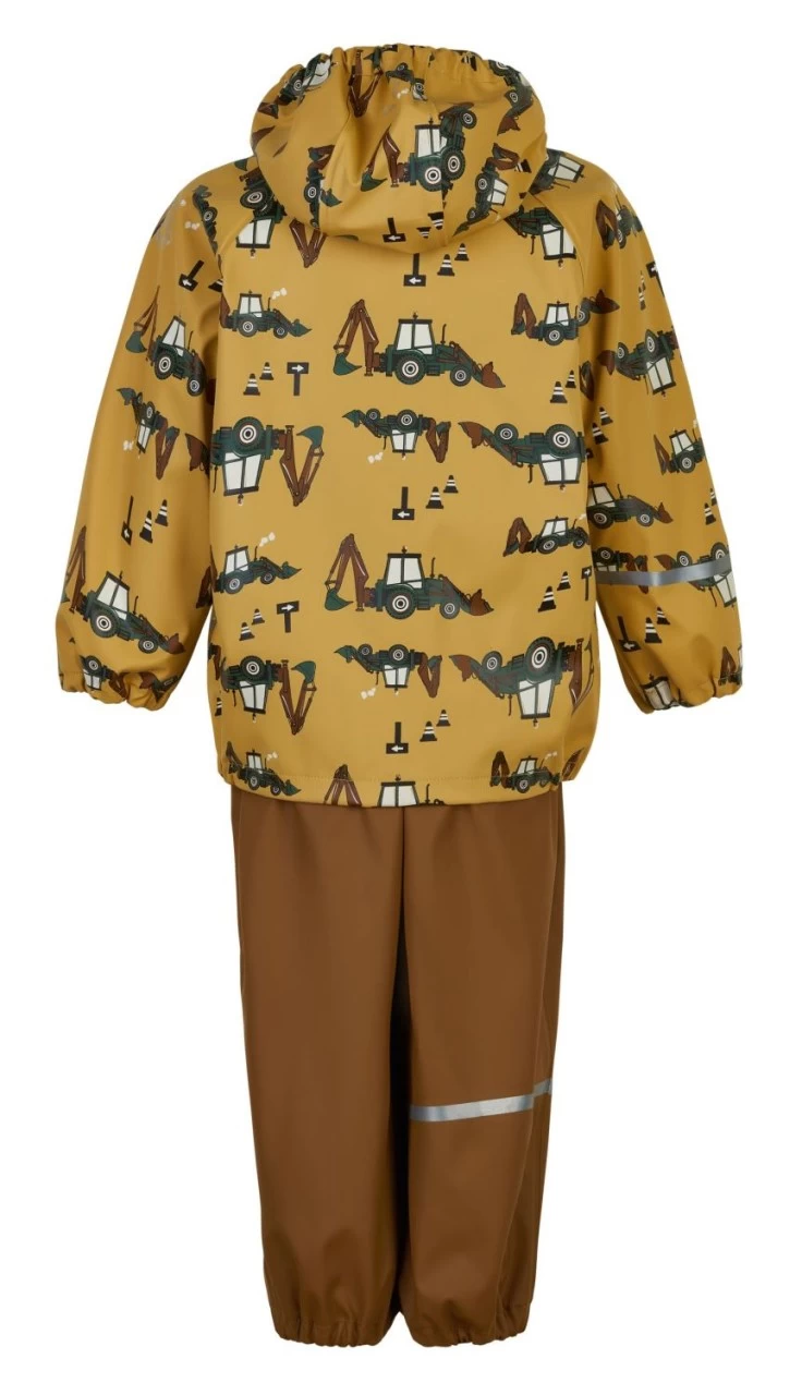 CeLaVi Regenanzug Baggerlader Traktor 2 Teile Strohgelb/nougat 4 CeLaVi Regenanzug Baggerlader Traktor 2 Teile Strohgelb/nougat – Bild 2