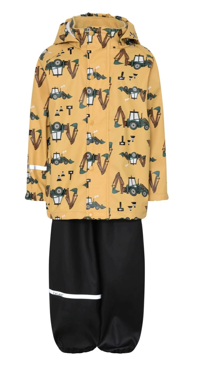 CeLaVi Regenset Traktor Baggerlader Zweiteiler Regenanzug Strohgelb/schwarz 3 CeLaVi Regenset Traktor Baggerlader Zweiteiler Regenanzug Strohgelb/schwarz