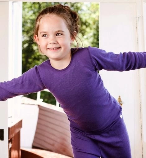 Celavi Legins Lange Unterhose Farbe Lila Merino Schurwolle Ökotex100 4 Celavi Legins Lange Unterhose Farbe Lila Merino Schurwolle Ökotex100 – Bild 2