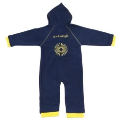 Ducksday Fleeceanzug Fleeceoverall Dunkelblau Blue/yellow -Baby Produkte Geschäft Ducksday packshots fleeces blue back 1280x1280