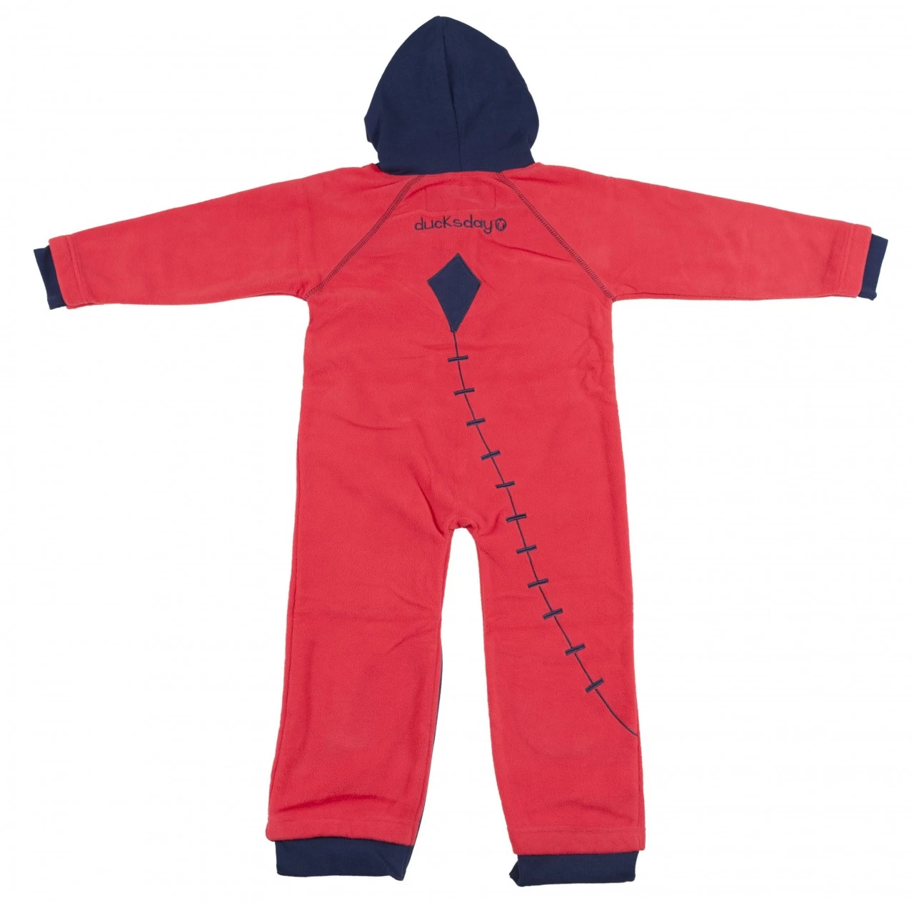 Ducksday Fleeceanzug Fleeceoverall Red / Blue 4 Ducksday Fleeceanzug Fleeceoverall Red / Blue – Bild 2