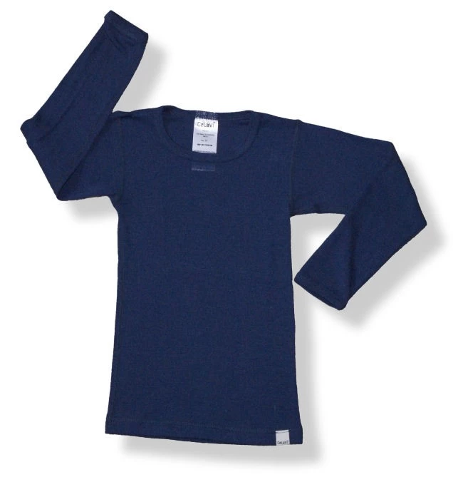 Celavi Kinder Unterhemd Dunkelblau Langarm Merino Schurwolle Ökotex100 3 Celavi Kinder Unterhemd Dunkelblau Langarm Merino Schurwolle Ökotex100