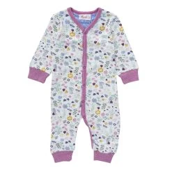 Baby Mädchen Overall Blumenwiese Schlafanzug Bio-Baumwolle