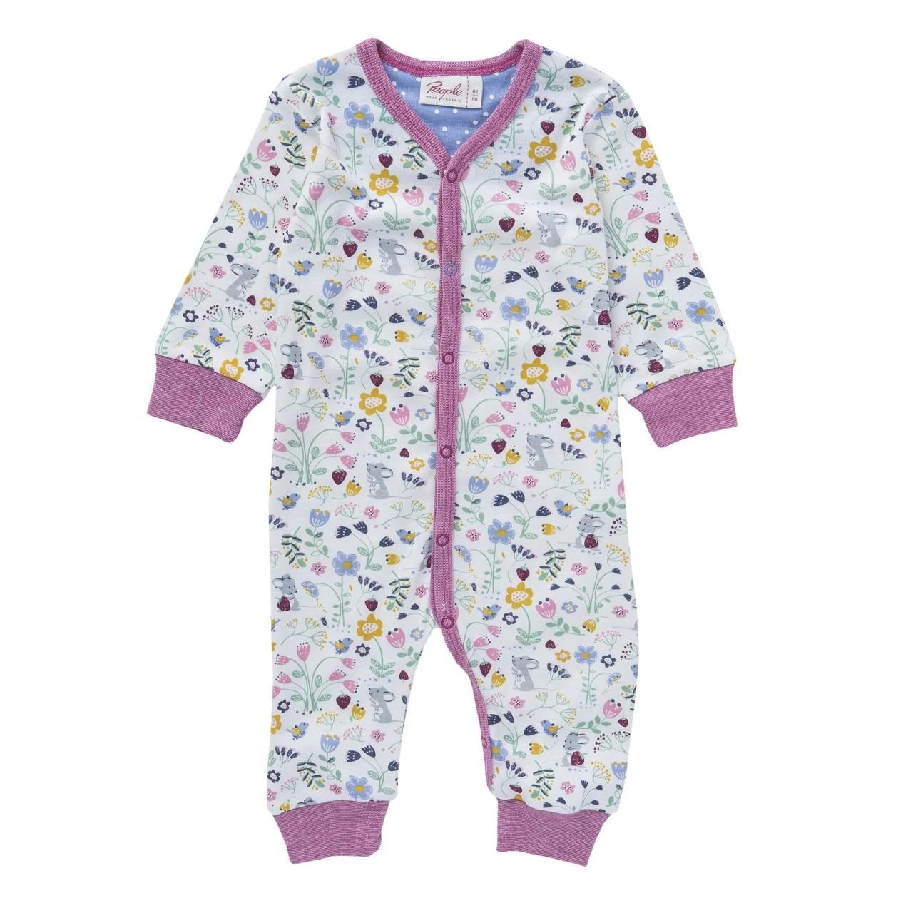 Baby Mädchen Overall Blumenwiese Schlafanzug Bio-Baumwolle 3 Baby Mädchen Overall Blumenwiese Schlafanzug Bio-Baumwolle