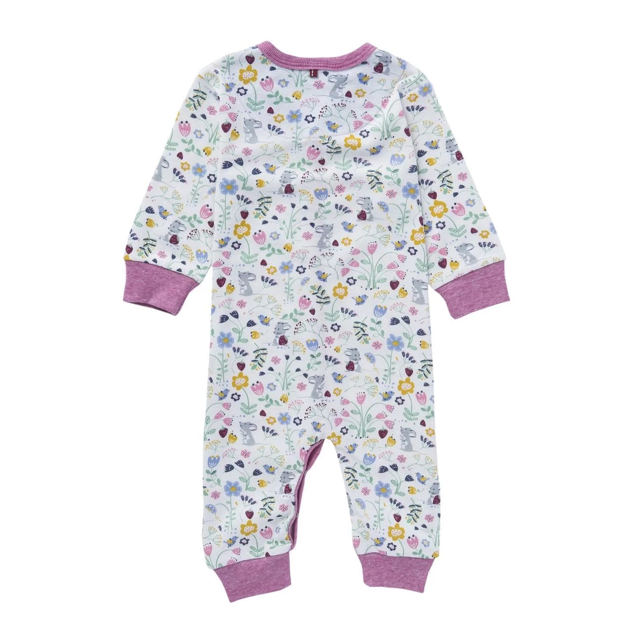 Baby Mädchen Overall Blumenwiese Schlafanzug Bio-Baumwolle 4 Baby Mädchen Overall Blumenwiese Schlafanzug Bio-Baumwolle – Bild 2