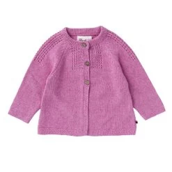 Baby Mädchen Strickjacke Pink Melange Bio-Baumwolle
