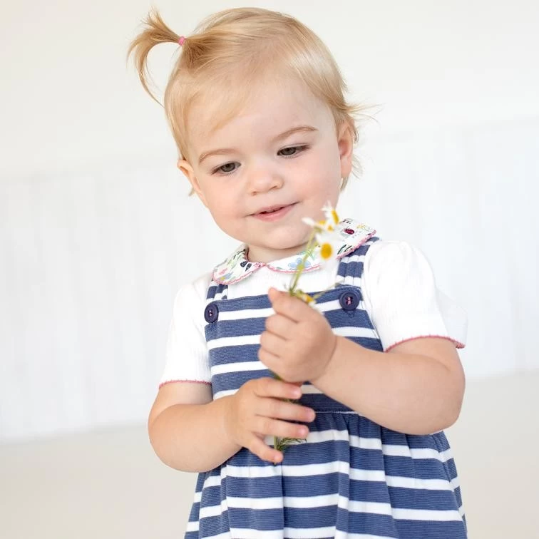 People Wear Organic Jersey Trägerkleid Blau Geringelt Bio-Baumwolle 4 People Wear Organic Jersey Trägerkleid Blau Geringelt Bio-Baumwolle – Bild 2