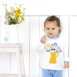 Mädchen Langarmshirt Blumen Offwhite Aus Bio Baumwolle (GOTS) -Baby Produkte Geschäft PWO PWO FS20 Mini 102 web 1280x1280