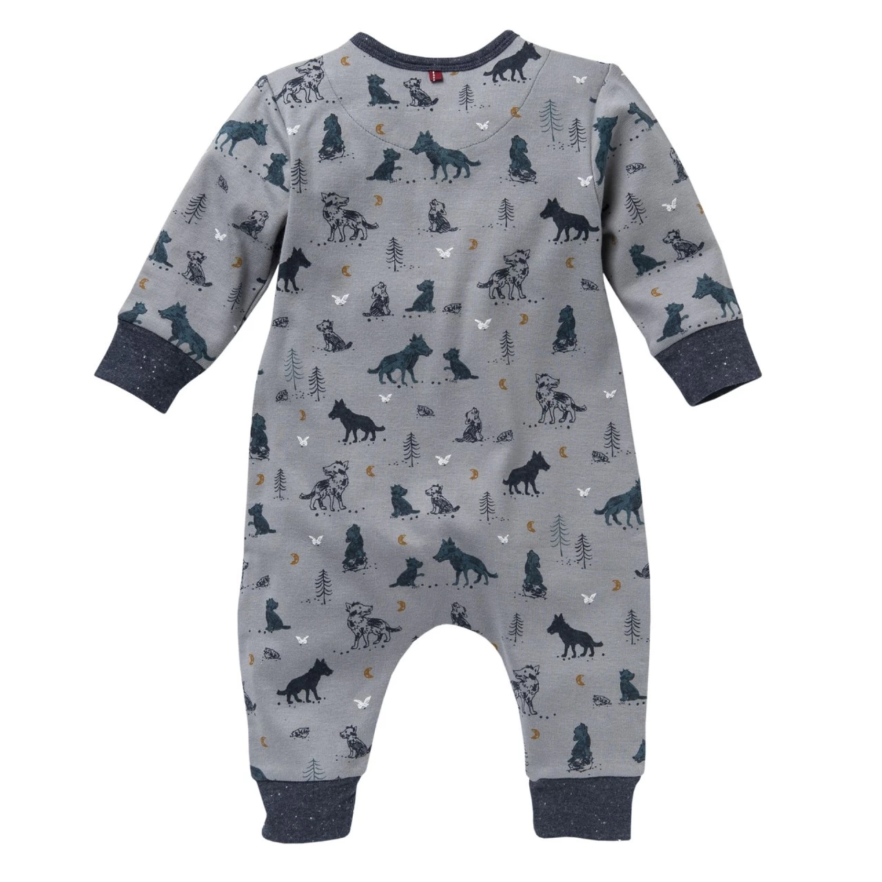 People Wear Organic Baby Overall Wölfchen Taubengrau 4 People Wear Organic Baby Overall Wölfchen Taubengrau – Bild 2