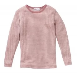 People Wear Organic Langarmshirt Wolle-Seide Geringelt