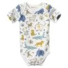 People Wear Organic Body Kurzarm Zootiere Weiß -Baby Produkte Geschäft People Wear Organic 2211050 0020 1 1280x1280