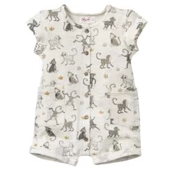 People Wear Organic Shorty Overall Affenbande Beige