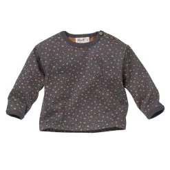 People Wear Organic Langarmshirt Anthrazit Sprenkel Bio-Baumwolle