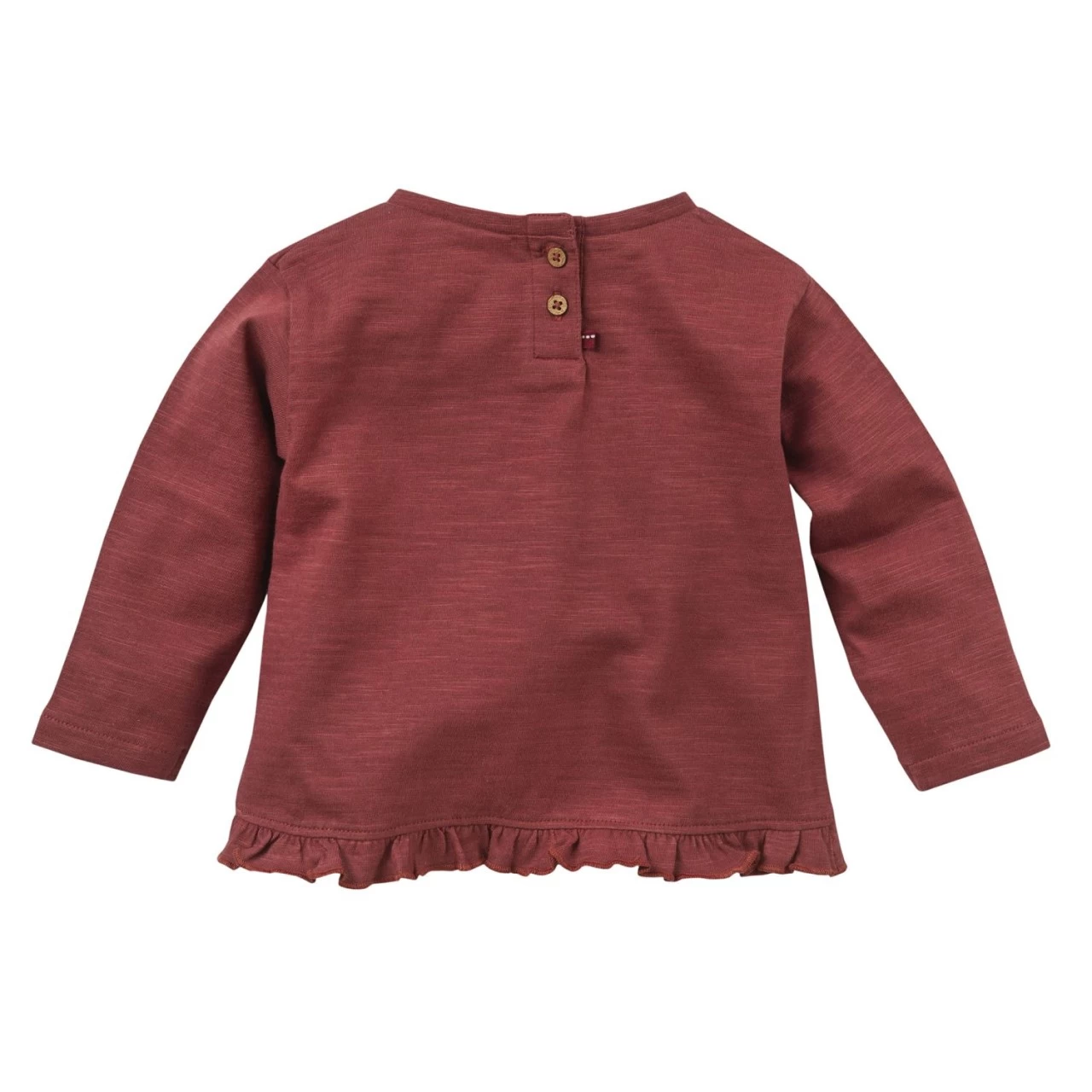 People Wear Organic Mädchen Langarmshirt Dunkelrot Bio-Baumwolle 4 People Wear Organic Mädchen Langarmshirt Dunkelrot Bio-Baumwolle – Bild 2