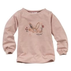 People Wear Organic Häschen Langarmshirt Rosa