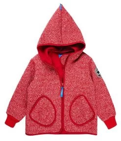Finkid Tonttu Wind Pepper Melange/red Strick Softshelljacke