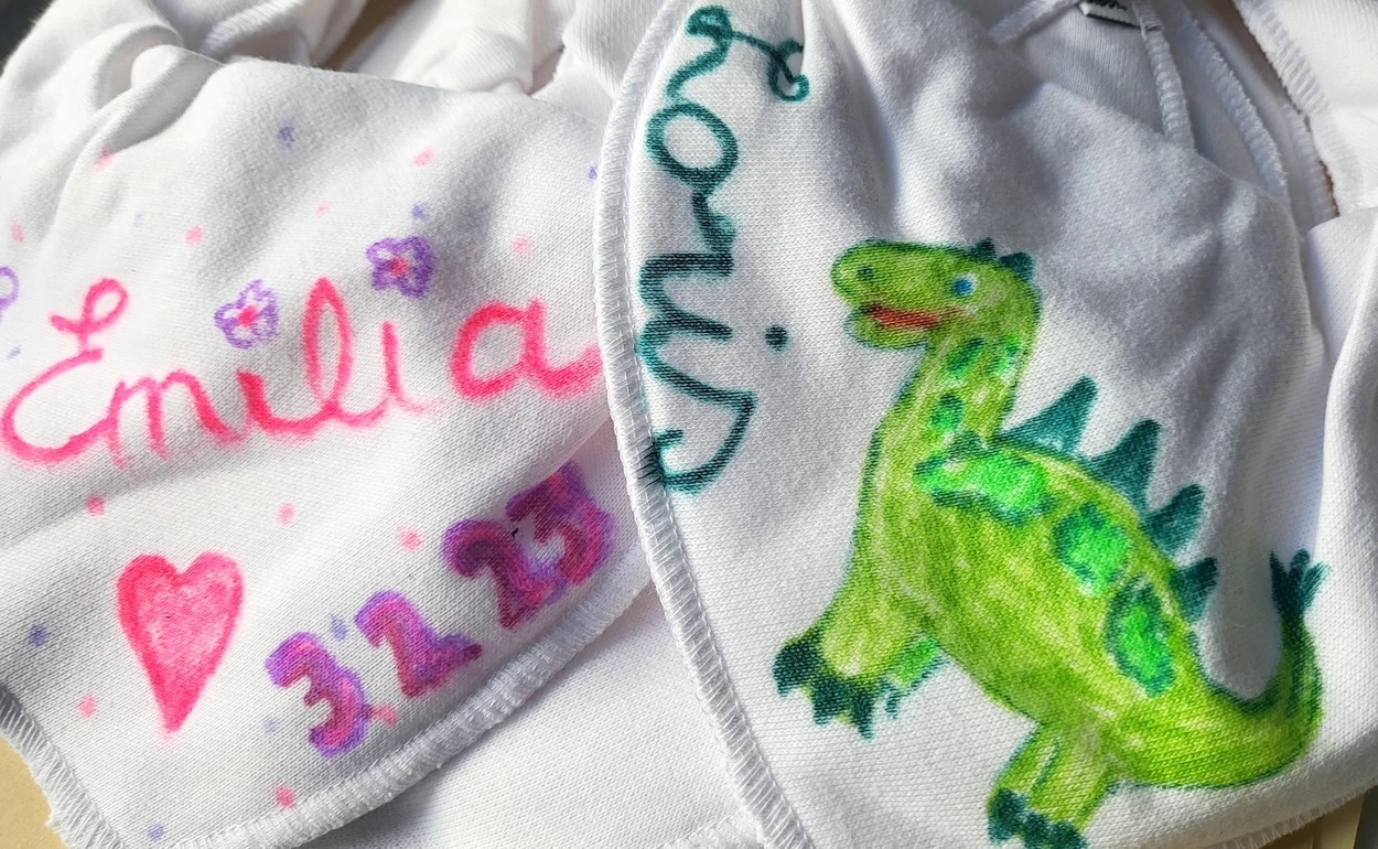 Pippi Halstücher Weiß Zum Selbst Bemalen DIY 5er Pack 5 Pippi Halstücher Weiß Zum Selbst Bemalen DIY 5er Pack – Bild 3