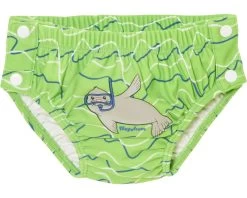 Playshoes Schwimmwindel Robbe Hellgrün Baby Badehose Mit Druckknöpfen