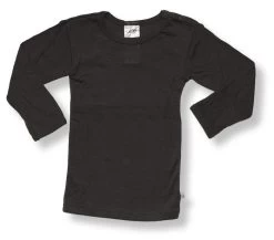 CeLaVi Care Baby Langarmshirt Wolle Schwarz Wollshirt