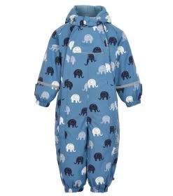Celavi Schneeoverall Rauchblau Mit Elefanten