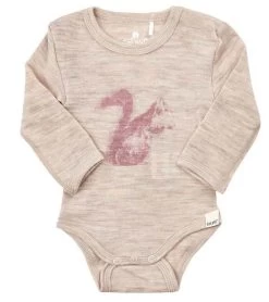 Celavi Baby Wollbody Sandbeige Eichhörnchen