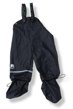 CeLaVi Buddelhose Matschhose Schwarz Mit Integrierten Füßlingen Für Krabbelkinder