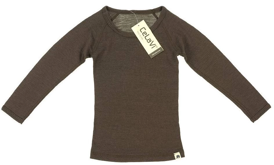 Celavi Kinder Unterhemd Uni Braun Langarm Merino Schurwolle Ökotex100 3 Celavi Kinder Unterhemd Uni Braun Langarm Merino Schurwolle Ökotex100