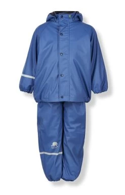 CeLaVi Thermo Regenhose + Regenjacke Kombi Winter Regenanzug Uni True Blue