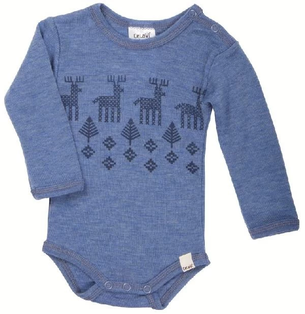 Celavi Baby Wollbody Elche Blau Melange 3 Celavi Baby Wollbody Elche Blau Melange