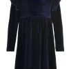 Creamie Mädchen Kleid Samt Dunkelblau