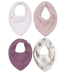 Pippi Mädchen Dreieckstücher Purple Unicorn 4er Pack