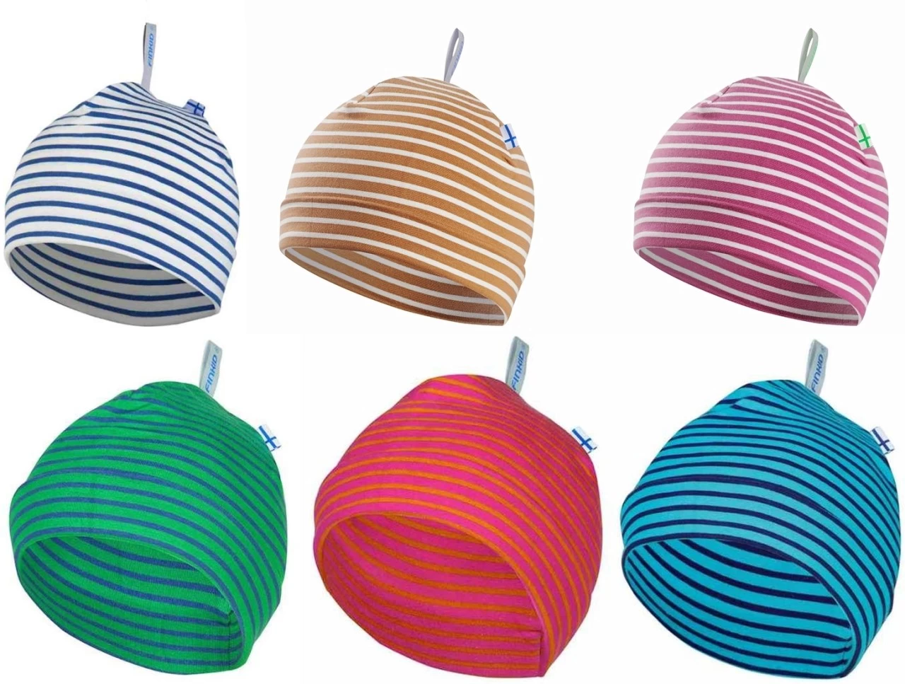 Finkid HITTI Jerseymütze Geringelt Baumwollmütze 4 Finkid HITTI Jerseymütze Geringelt Baumwollmütze – Bild 2