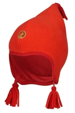 Finkid Pipo Fire/red Winter Fleecemütze Mit Baumwollfutter