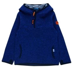 Finkid Jussi Sport Ink Melange / Navy Kapuzenpulli Strickfleece Fleecepullover