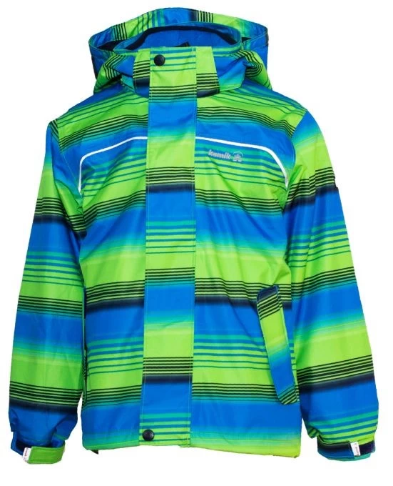 KAMIK Regenjacke Zip-In System Outdoorjacke Green Flash Gestreift 3 KAMIK Regenjacke Zip-In System Outdoorjacke Green Flash Gestreift