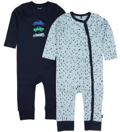 MeToo Baby Schlafanzüge Navy/hellblau 2er Pack Organic Baumwolle GOTS