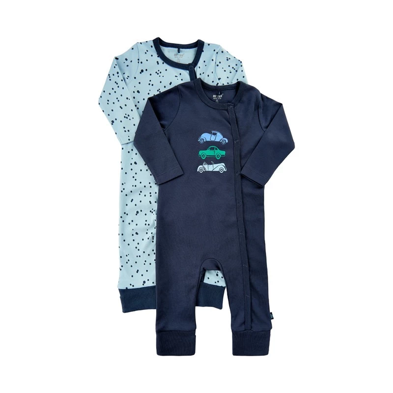 MeToo Baby Schlafanzüge Navy/hellblau 2er Pack Organic Baumwolle GOTS 5 MeToo Baby Schlafanzüge Navy/hellblau 2er Pack Organic Baumwolle GOTS – Bild 3