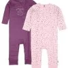 MeToo Baby Schlafanzüge Lilac/rose 2er Pack Organic Baumwolle GOTS