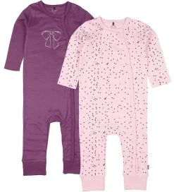 MeToo Baby Schlafanzüge Lilac/rose 2er Pack Organic Baumwolle GOTS