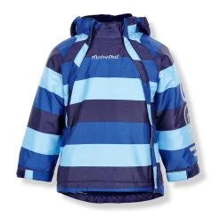 Minymo Winterjacke Le93 Funktionsjacke Blockstreifen Lightblue/nautical